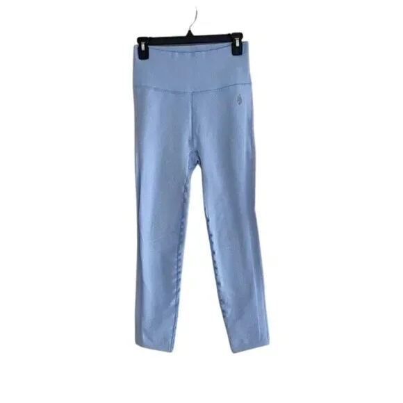Free People Movement Throw Pastel Blue High Waist Cropped Leggings - Picture 4 of 7